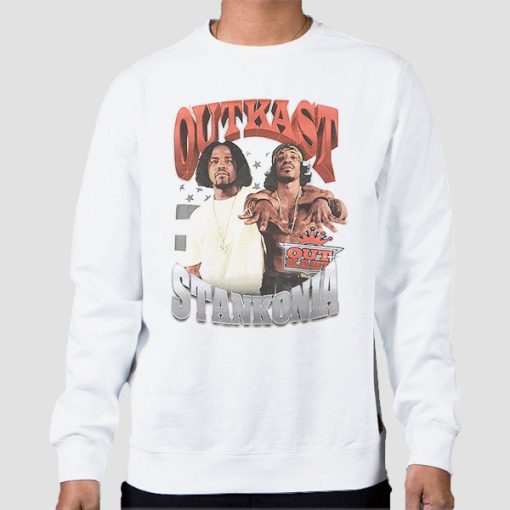 Sweatshirt White Vintage Bootleg 90s Outkast Stankonia
