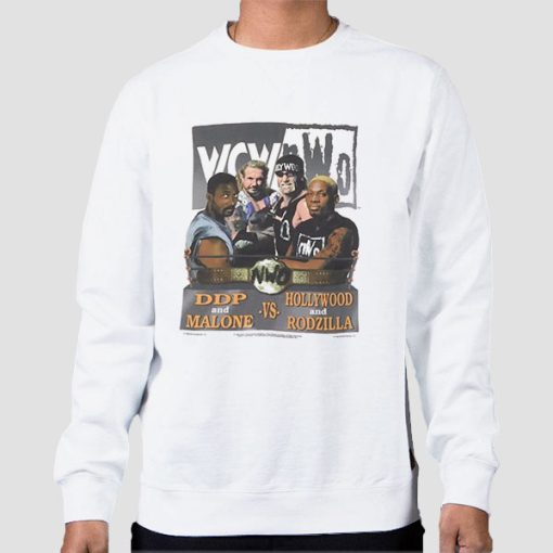 Sweatshirt White Vintage Dennis Rodman Nwo With Friends WCW