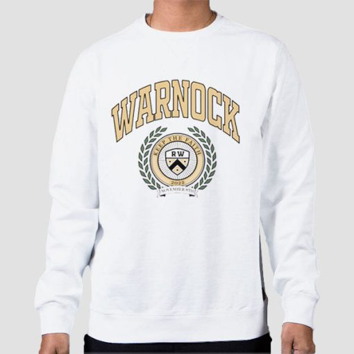 Sweatshirt White Warnock Merch Keep the Faith University
