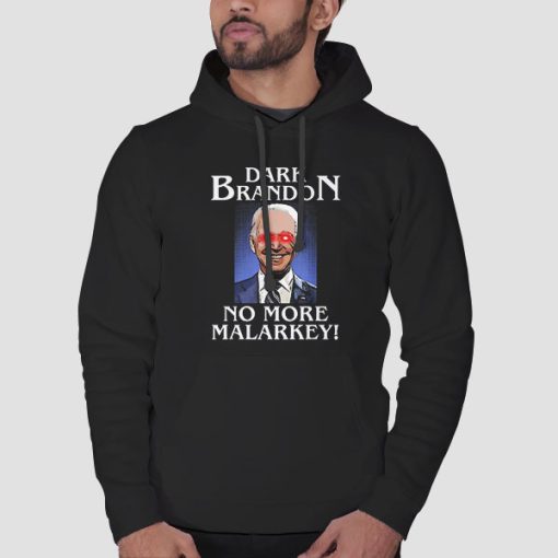 Hoodie Black No More Malarkey Funny Presidential Meme Dark Biden