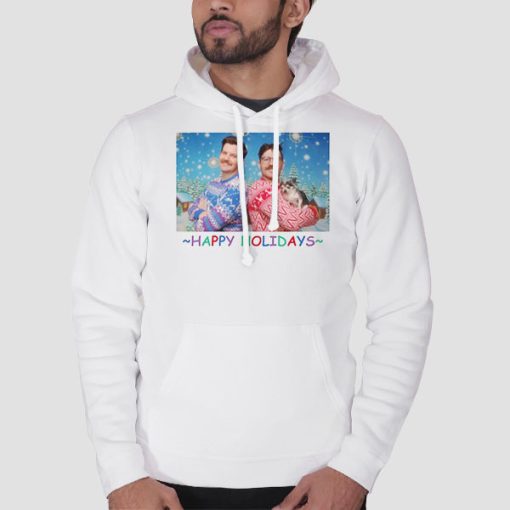 Hoodie White Funny Julien Solomita Merch Happy Holiday