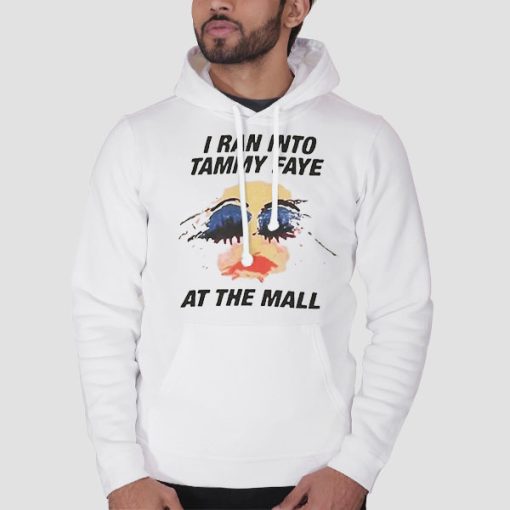 Hoodie White Tammy Faye at the Mall Vintage White