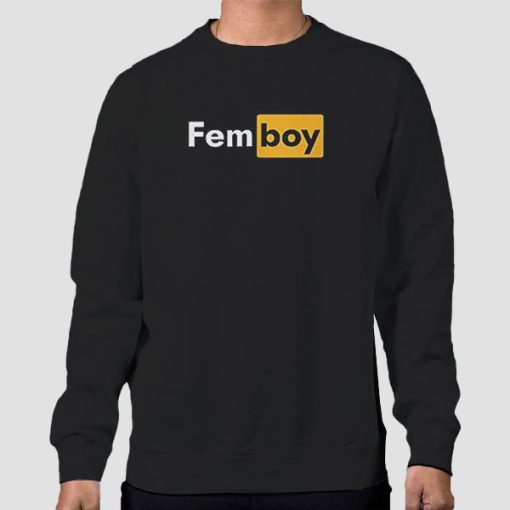 Sweatshirt Black Black Femboy Funny Hub