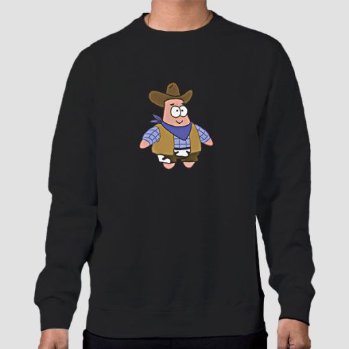 Sweatshirt Black Cowboy Patrick Funny