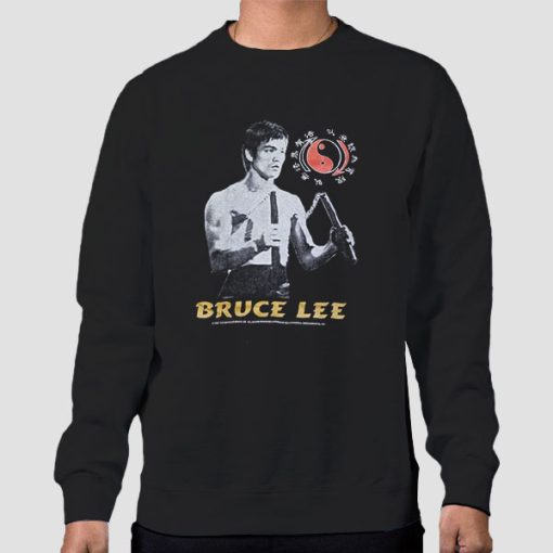 Sweatshirt Black Funny Bruce Lee Mosquitohead