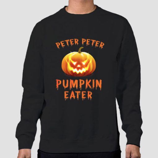 Sweatshirt Black Halloween Pumpkin Eater Peter Peter