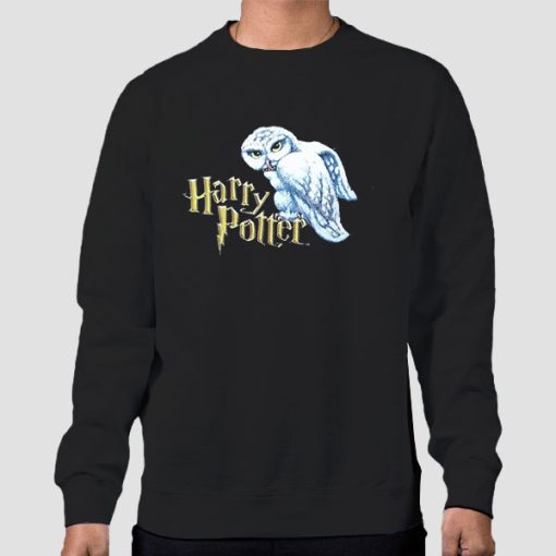 Sweatshirt Black Hedwig Eagle Harry Potter Vintage