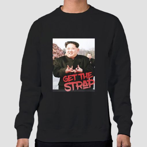Sweatshirt Black Kim Jong Un Blood Sign Get the Strap 50 Cent