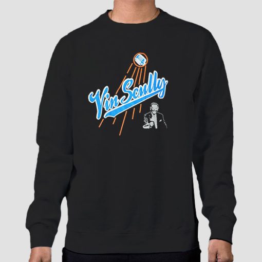 Sweatshirt Black Los Angeles Dodgers Vin Scully