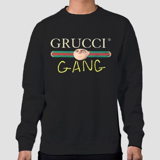 Sweatshirt Black Parody Funny Meme Grucci