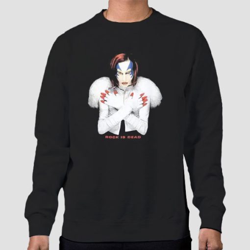 Sweatshirt Black Rock Is Dead Marilyn Manson