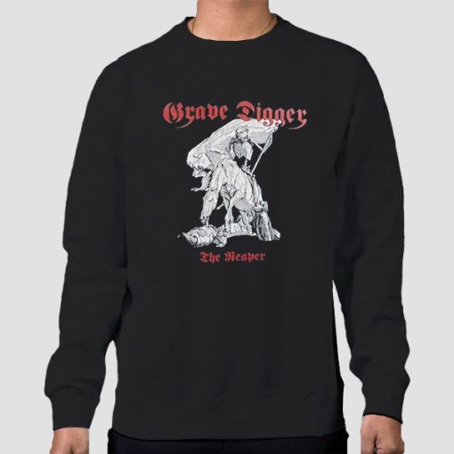 Sweatshirt Black The Reaper Vintage Grave Digger