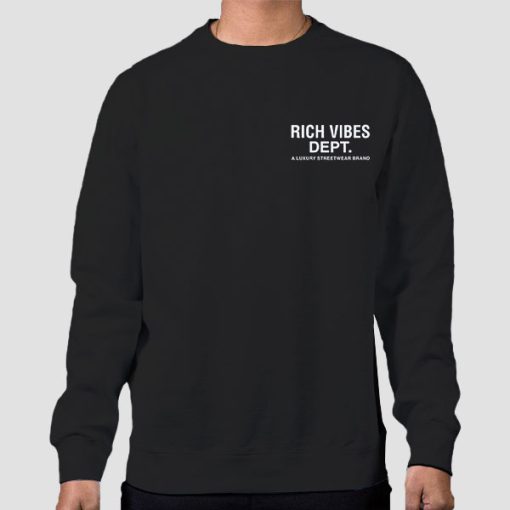 Sweatshirt Black The Vibes Rich Dept