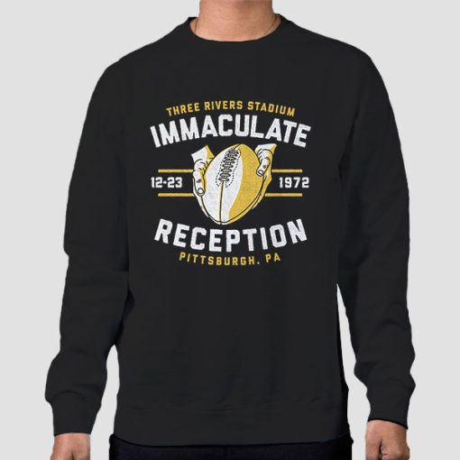 Sweatshirt Black Three Rivers Stadium Immaculate Reception
