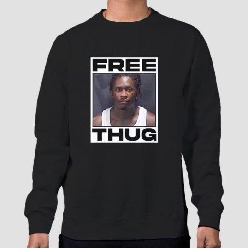 Sweatshirt Black Vintage Photoshoot Free Thug