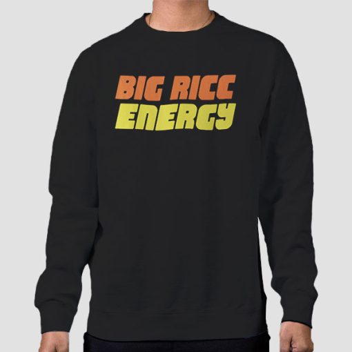 Sweatshirt Black Vintage Retro Big Ric Energy
