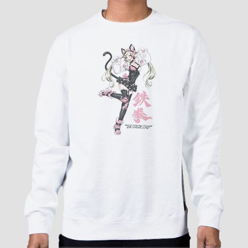 Sweatshirt White Anime Lucky Chloe Tekken