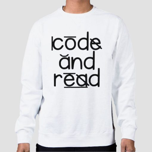 Sweatshirt White Code and Read Dyslexia Therapist