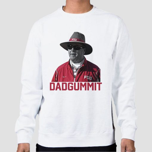 Sweatshirt White FSU Bobby Bowden Dadgummit