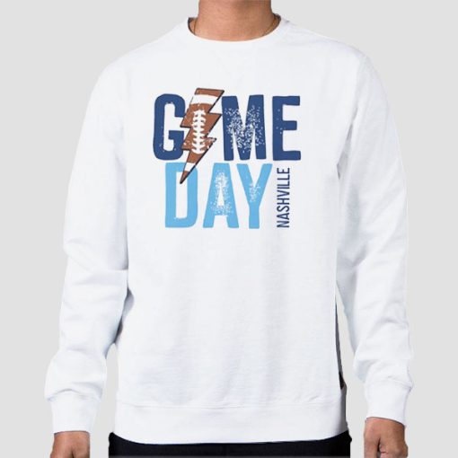 Sweatshirt White Game Day in Nashville Tennessee Football