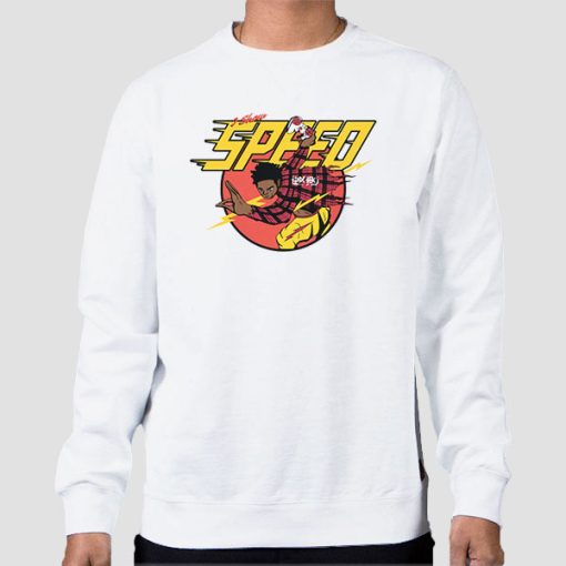 Sweatshirt White Ishowspeed Merch the Flash Game