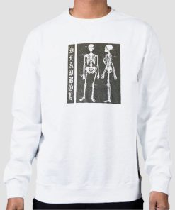 Sweatshirt White Scary Skull Deadboy