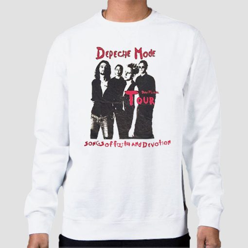 Sweatshirt White Vintage Depeche Mode Shirt Tour 1993
