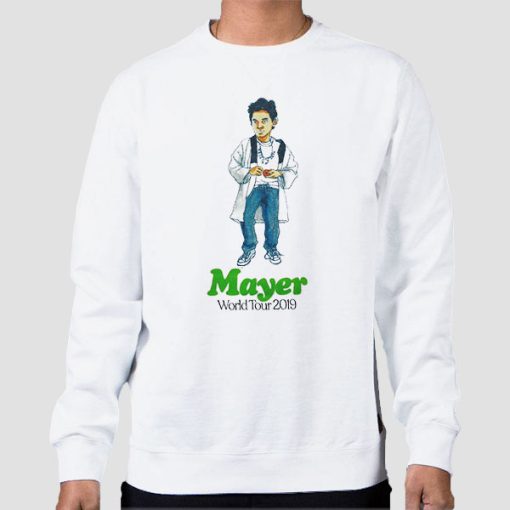 Sweatshirt White World Tour 2019 John Mayer