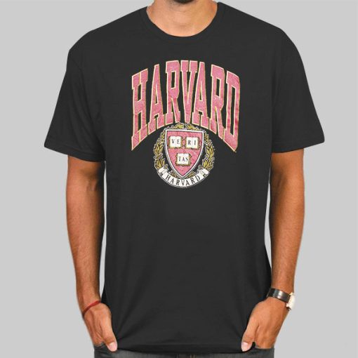 T Shirt Black 90s University Vintage Harvard
