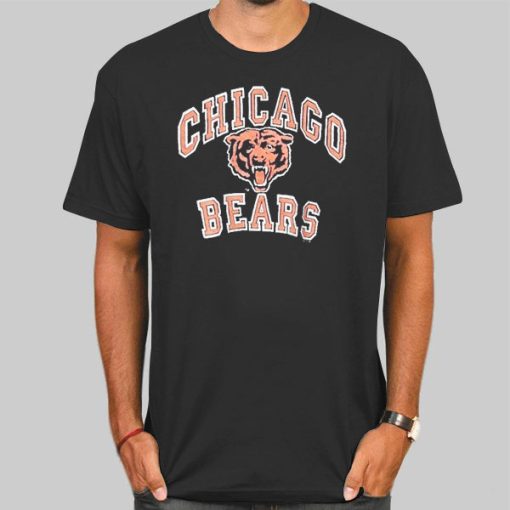T Shirt Black 90s Vintage Chicago Bears