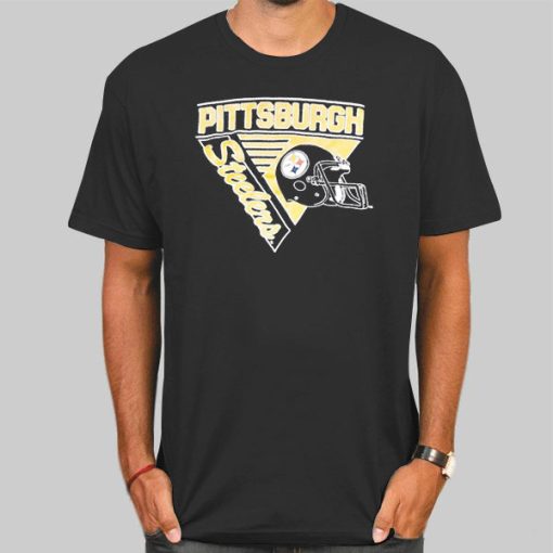 T Shirt Black Pittsburgh 90s Vintage Steelers