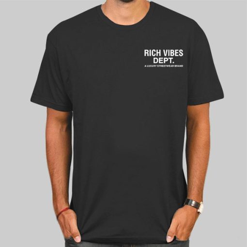 T Shirt Black The Vibes Rich Dept