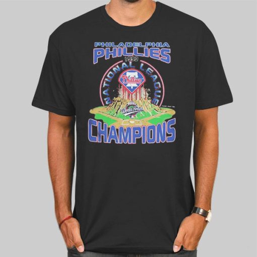 T Shirt Black Vintage Champions 1993 Phillies World Series