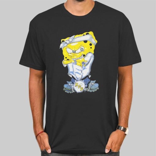 Vintage Gangsta Rap Gangster Spongebob Shirt