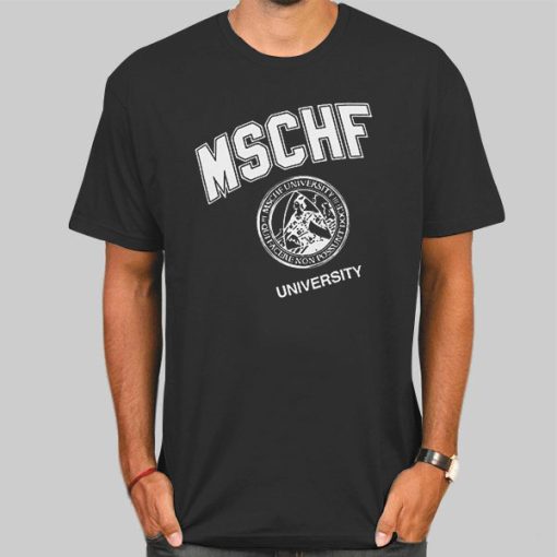 T Shirt Black Vintage Mschf University