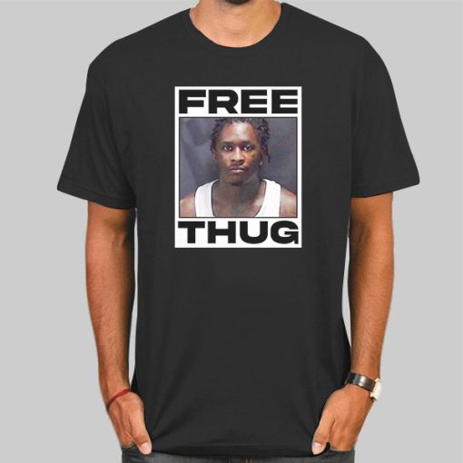 T Shirt Black Vintage Photoshoot Free Thug