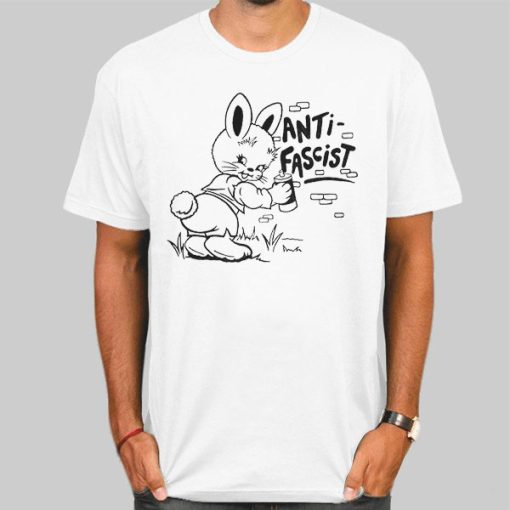 Funny Anti Fascist Bunny Classic Shirt