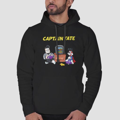 Hoodie Black Captain Tate and Pizza Dog