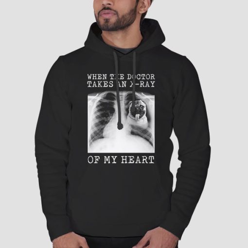Hoodie Black Dog X Ray Meme of My Heart