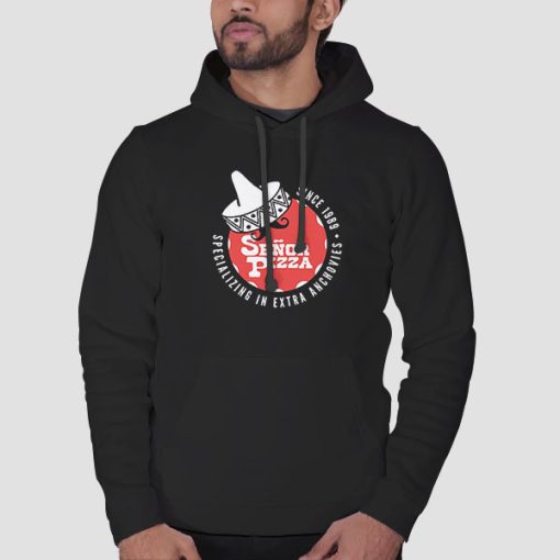 Hoodie Black Extra Anchovies Since 1989 Senor Pizza