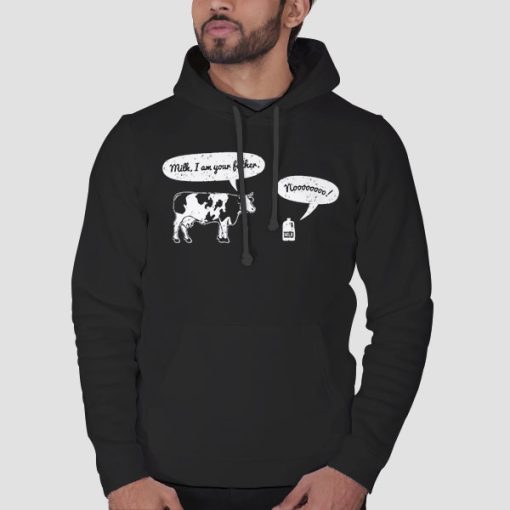 Hoodie Black Funny Vintage Milk I Am Your Father