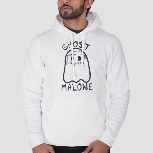 Hoodie White Always Tired Ghost Malone