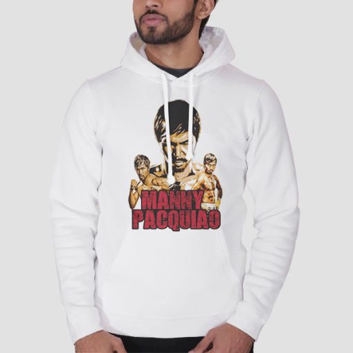 Hoodie White Funny Boxing Manny Pacquiao