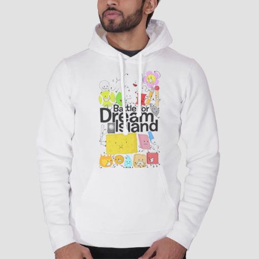Hoodie White Funny Character Bfdi Merch