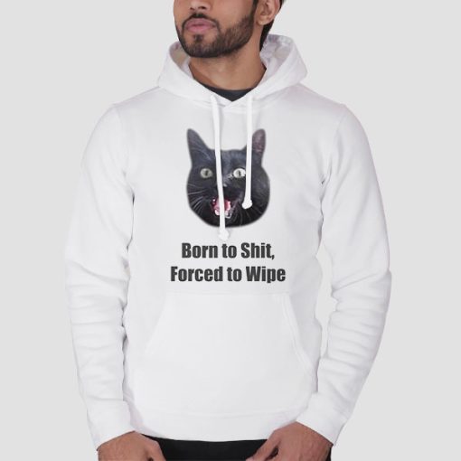 Hoodie White Gamers Born to Shit Forced to Wipe