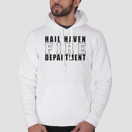Hoodie White Hail Haven Fire Department