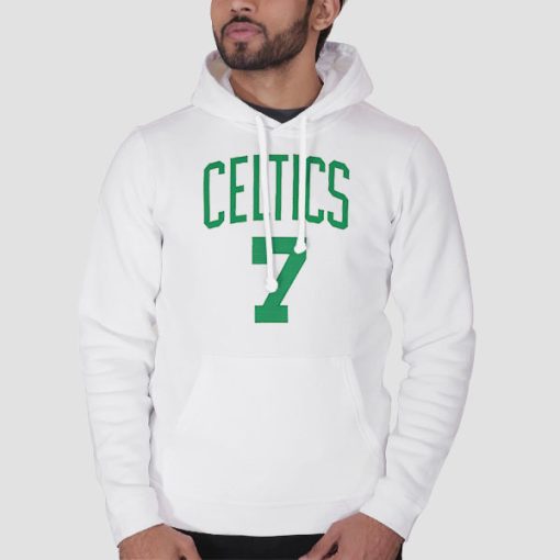 Hoodie White Jaylen Brown Celtics in 7