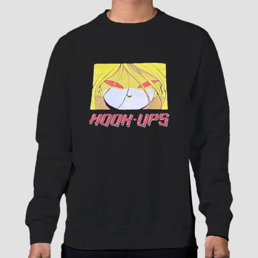 Sweatshirt Black Angru Face Anime Hookups