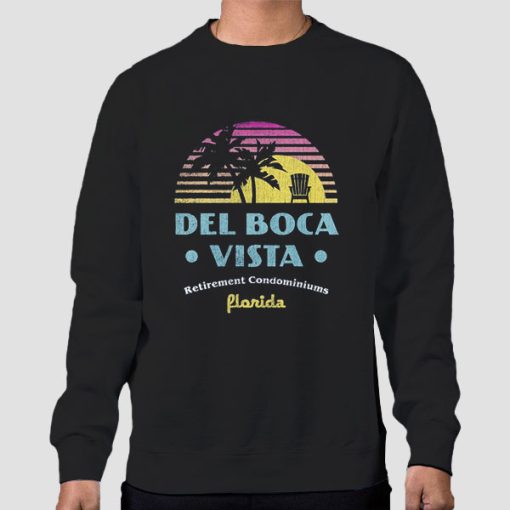 Sweatshirt Black Del Boca Vista Retirement Condominiums