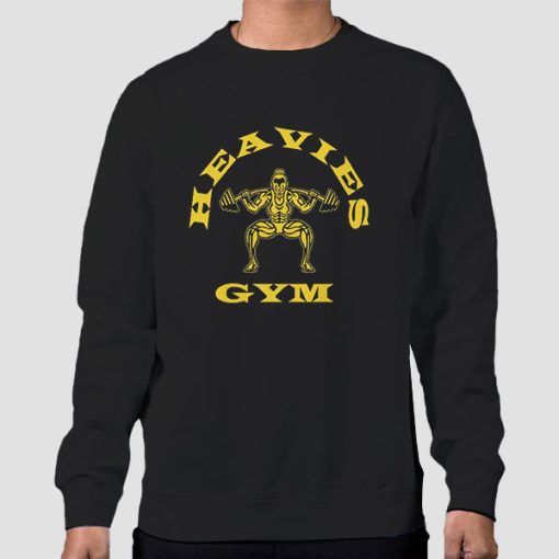 Sweatshirt Black Funny 2023 Heavies Gym